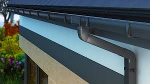Zinc gutter on modern home
